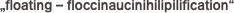 „floating – floccinaucinihilipilification“